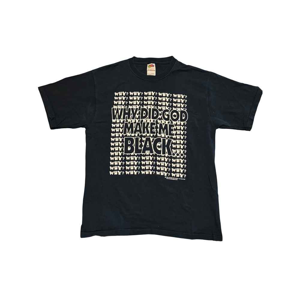 Vintage Frontline Gear Why Did God Make Me Black T-Shirt Mens Large Black